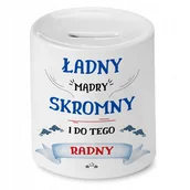 Skarbonki - Skarbonka Dla Wróżbity na Urodziny na Prezent z Nadrukiem ze Zdjęciem + Opakowanie na prezent (wzór 01) - miniaturka - grafika 1