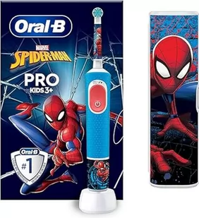 Braun Oral-B Pro Kids 1 Rękaw Marvel Spider-Man, 1 szczoteczka, 1 elektryczna szczoteczka do zębów, 3 lata i starsze - Szczoteczki do zębów dla dzieci - miniaturka - grafika 1