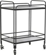 Stoły - DKD Home Decor Servrovac vozk DKD Home Decor Czarny Metal Szkło 60,5 x 40,5 x 75,5 cm - miniaturka - grafika 1