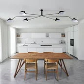 Lampy sufitowe - Step into design Lampa sufitowa loftowa Crane-6P czarna 280 cm P8706 - Step into design P8706 - miniaturka - grafika 1