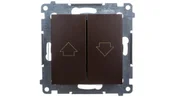 Wyłączniki światła i elektryczne - Kontakt Simon KONTAKT - SIMON Przycisk żaluzjowy brąz mat DZP1.01/46 - miniaturka - grafika 1