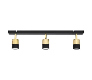 LED Oświetlenie punktowe TUBSSON 3xGU10/4,8W/230V czarne/złote - Lampy sufitowe - miniaturka - grafika 1