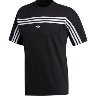 Odzież trekkingowa damska - Adidas, Koszulka męska, 3STRIPE SS TEE FM1535, czarny, rozmiar L - grafika 1
