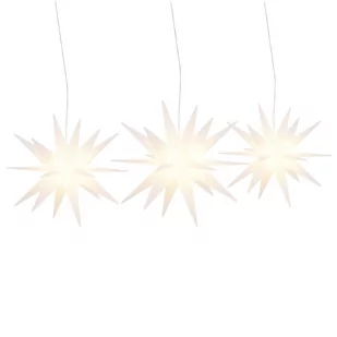 Gwiazdy morawskie z LED, 3 szt., składane, białe  Lumarko! - Ozdoby bożonarodzeniowe - miniaturka - grafika 3