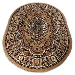 Brązowy owalny dywan rozeta - Spelter - Dywany Brązowy owalny dywan rozeta - Spelter - Dywany - miniaturka - grafika 1