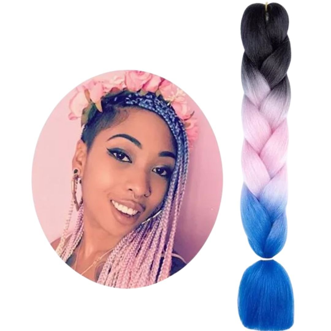 Włosy Syntetyczne OMBRE Do Warkoczyków KOLOROWE Warkoczyki Doczepiane Włosy