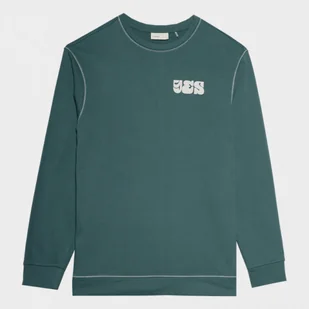 Męska bluza dresowa nierozpinana bez kaptura OUTHORN OTHSS23TSWSM321 - oliwkowa - Outhorn - Bluzy sportowe męskie - miniaturka - grafika 1