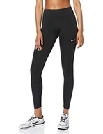 Spodnie rowerowe - Nike Damskie spodnie sportowe W Nk Fast Tght Mr czarny Czarny / (Reflective Silv) XL - miniaturka - grafika 1