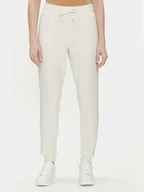 Spodnie sportowe damskie - Tommy Hilfiger Spodnie dresowe UW0UW04785 Écru Regular Fit - miniaturka - grafika 1
