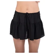 Spódnice - Hurley Damska spódnica mini, czarny, XS - miniaturka - grafika 1