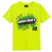 Cool Club, T-shirt chłopięcy, limonkowy, Minecraft