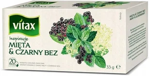 VITAX Herbata owocowo ziołowa MIĘTA CZARNY BEZ 20 torebek - Herbata - miniaturka - grafika 1