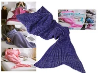 Gadżety dla niej i dla niego - Gadget Master Koc SYRENI OGON deluxe - NIEBIESKI - miniaturka - grafika 1