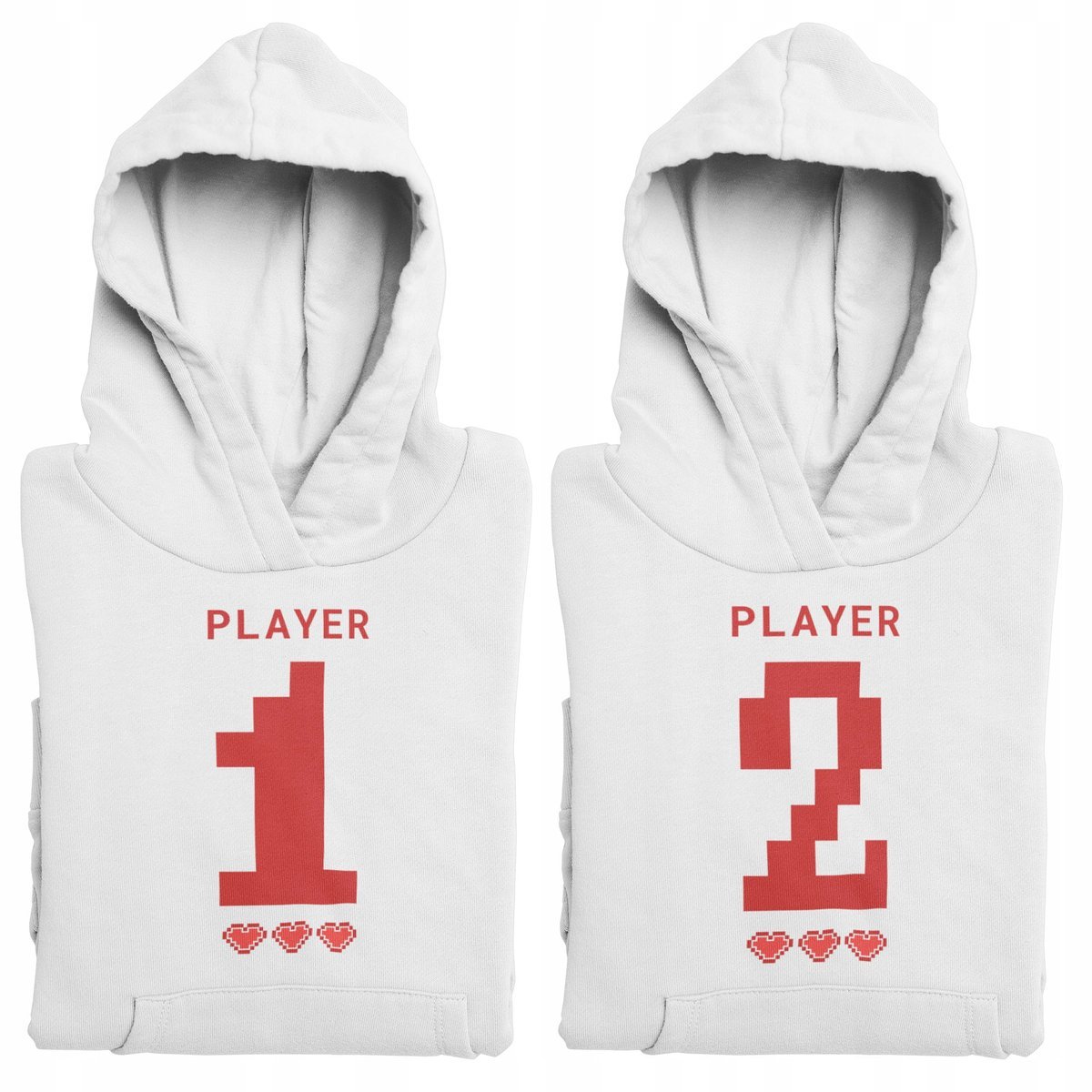 ZESTAW BLUZY Z KAPTUREM DLA PREZENT PLAYER 1 i 2