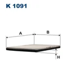 Filtry kabinowe - FILTRON Filtr kabinowy K1091 - miniaturka - grafika 1