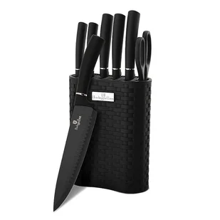 Berlinger Haus Noże kuchenne w bloku BLACK SILVER 7 szt. 5999056799417 - Zestawy sztućców - miniaturka - grafika 1