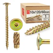 Wkręty - Wkręty ciesielskie z łbem talerzowym 10x120mm 1szt. - miniaturka - grafika 1