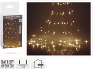 Oświetlenie świąteczne - Lampki na druciku 40 LED kaskada ciepłe białe na baterie - miniaturka - grafika 1