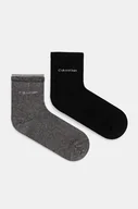 Skarpetki damskie - Calvin Klein skarpetki 2-pack damskie kolor czarny 701229452 - miniaturka - grafika 1