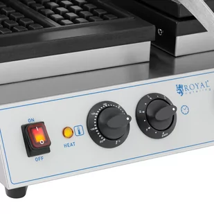 Gofrownica prostokątna podwójna na 4 gofry belgijskie 2 x 1500 W - Akcesoria gastronomiczne - miniaturka - grafika 4