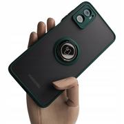 Etui i futerały do telefonów - Bizon Etui Case Hybrid Ring do Motorola Moto E22/E22i ciemnozielone - miniaturka - grafika 1