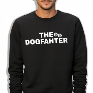 Bluza Męska Czarna Bawełniana THE DOGFATHER Dla Mężczyzny Wzory Rozmiar S - Bluzy męskie - miniaturka - grafika 1