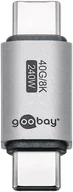 Adaptery i przejściówki - Goobay 74448 zmieniacz płci / kabli USB-C Srebrny - miniaturka - grafika 1