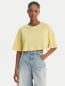 Koszulki i topy damskie - Quiksilver T-Shirt Maxi EQWZT03183 Żółty Oversize - miniaturka - grafika 1