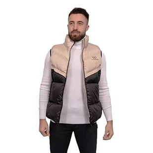 Just Emporio męska kurtka bez rękawów dla dorosłych, beżowo-czarna, XL, BEIGE/CZARNY, XL - Kurtki męskie - miniaturka - grafika 1