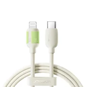 Kable USB - Kabel przewód USB-C - iPhone Lightning z fluorescencyjną końcówką 30W 1.2m - beżowy JOYROOM - miniaturka - grafika 1