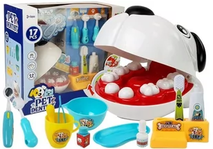 LEANToys Zestaw Małego Lekarza Dentysty Pies Szczoteczka Wyciskana Pasta do Zębów Dentysta 7609 - Zabawy w naśladowanie dorosłych - miniaturka - grafika 1