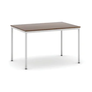 B2B Partner Stół do jadalni 1200 x 800 mm, blat orzech, nogi jasnoszare 555680 - Stoły - miniaturka - grafika 1