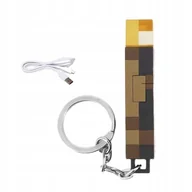 Figurki dla dzieci - Minecraft Brelok Mini Lampka Latarka Led Usb Pochodnia Zabawka Prezent - miniaturka - grafika 1