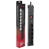 Listwy zasilające - Listwa HAWK HWPS503BK (3 m) Czarny - miniaturka - grafika 1