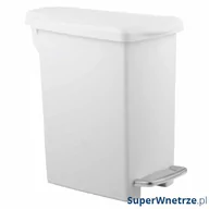 Kosze na śmieci - Kosz na śmieci 10 l pedałowy Simple Human SLIM biały kod: CW1332 - miniaturka - grafika 1