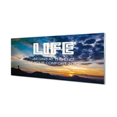 Tablice i flipcharty - Panel szklany ścienny Zachód niebo napis 125x50 cm - miniaturka - grafika 1