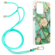 Etui i futerały do telefonów - Etui do Samsunga Galaxy S20 Ultra Geometryczny design ze zdejmowanym przewodem niebieskie - miniaturka - grafika 1