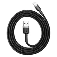 Kable USB - Baseus Cafule USB do Lightning 1,5A 2m szaro-czarny - miniaturka - grafika 1