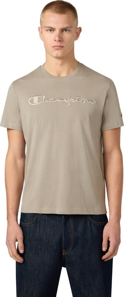 Champion Koszulka męska Champion SS Tee beżowa 220273 ES035 XL