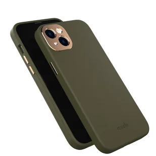 Moshi Napa MagSafe - Skórzane etui iPhone 14 Plus (Juniper Green) - Etui i futerały do telefonów - miniaturka - grafika 8