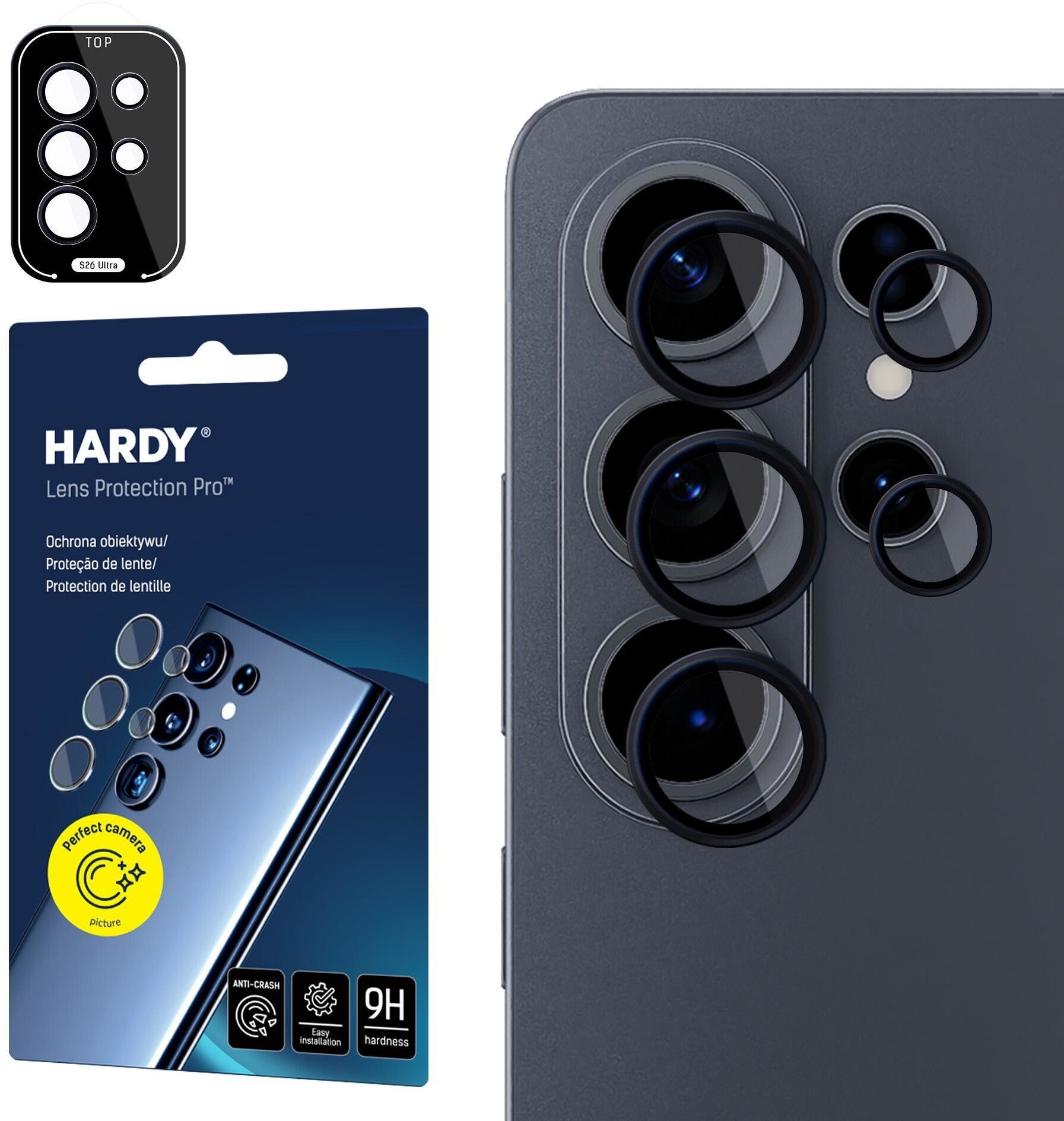 3mk Hardy Lens Protection Pro Black do Samsung Galaxy S26+