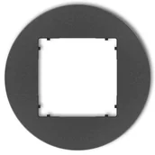 Klawisze i ramki - Ramka pojedyncza okrągła Karlik MINI - grafit - miniaturka - grafika 1