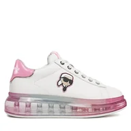 Sneakersy damskie - Sneakersy KARL LAGERFELD KL62630N Biały - miniaturka - grafika 1