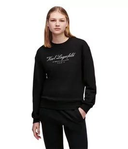 KARL LAGERFELD Damska bluza Hotel Karl, czarna, S, czarny, S - Bluzy damskie - miniaturka - grafika 1