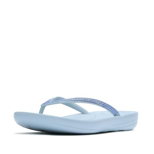 Fitflop Iqushion Sparkle, japonki damskie, jasnoniebieskie, 36 EU, Niebieski pochmurny, 36 EU
