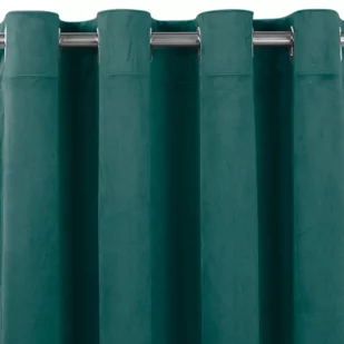 Zasłona VILA kolor morski styl klasyczny srebrne przelotki metalowe srebrne velvet 135x245 homede - CURT/HOM/VILA/VELVET/EYELETS - Zasłony - miniaturka - grafika 1