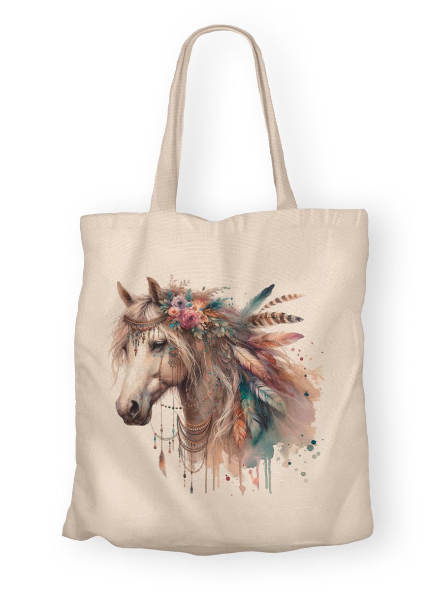 Torba bawełniana z nadrukiem koń boho