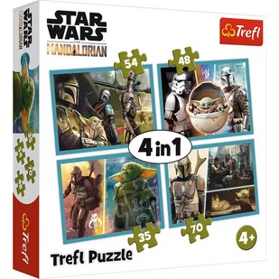 Trefl Puzzle 4w1 Mandalorian i jego świat Star Wars - Puzzle - miniaturka - grafika 1