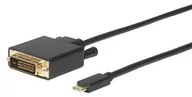 Kable - MicroConnect Kabel USB-C DVI 1.8m Czarny USB3.1CDVI18B - miniaturka - grafika 1