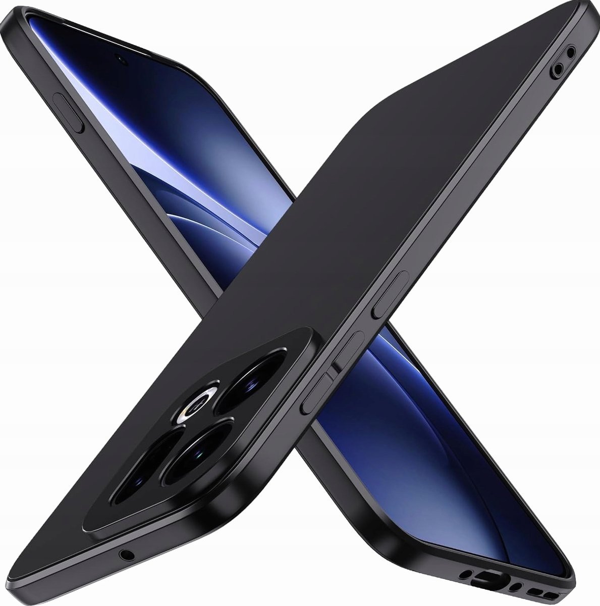 FUTERAŁ CZARNY ETUI SILIKONOWY MATOWY OCHRONNY POKROWIEC NA TELEFON